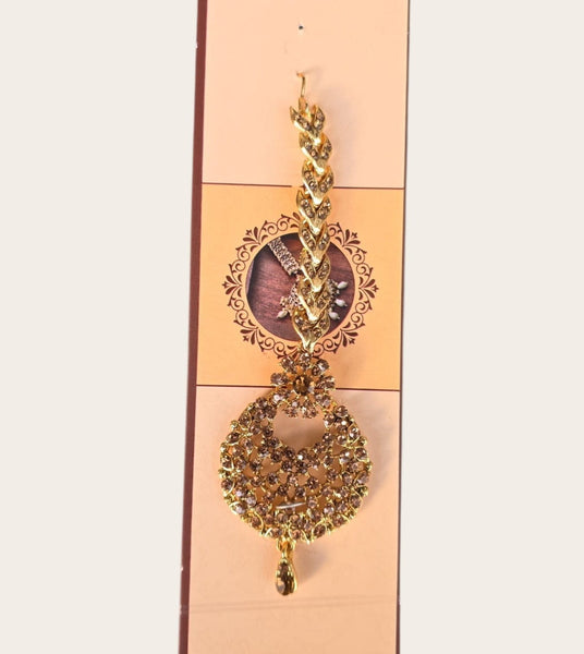 Gold Bronze Rhinestone Sirbandi