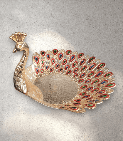 Red Peacock Serving/Gift Tray
