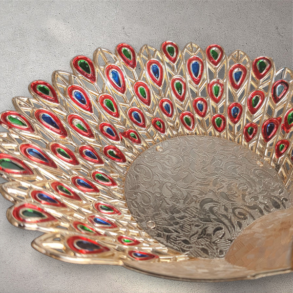 Red Peacock Serving/Gift Tray