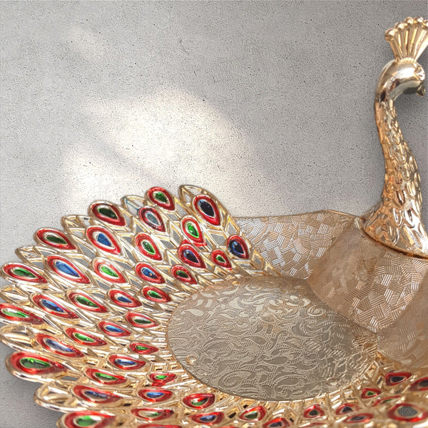 Red Peacock Serving/Gift Tray