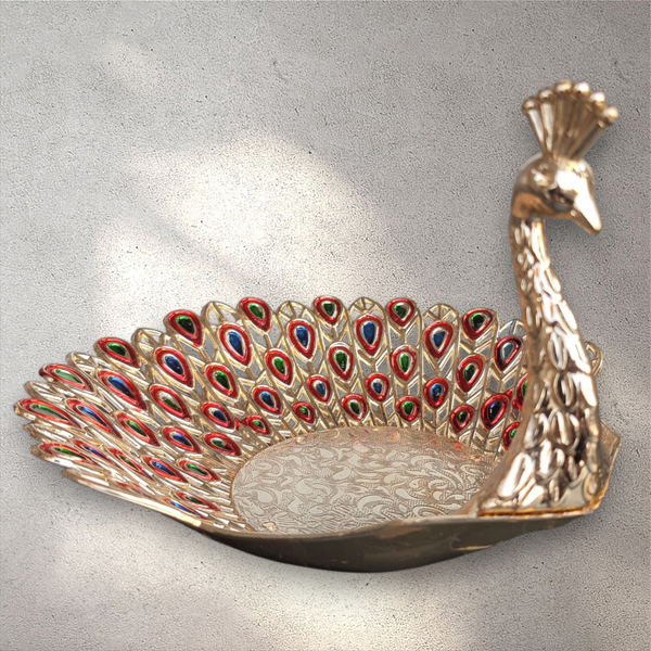 Red Peacock Serving/Gift Tray
