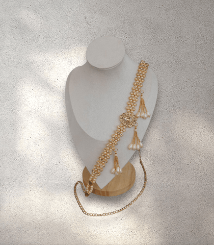 Double Line Pearl Sari Belt