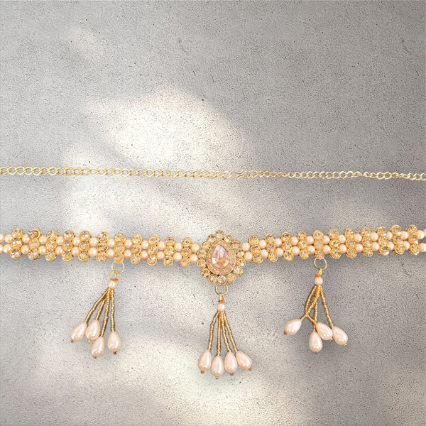 Double Line Pearl Sari Belt