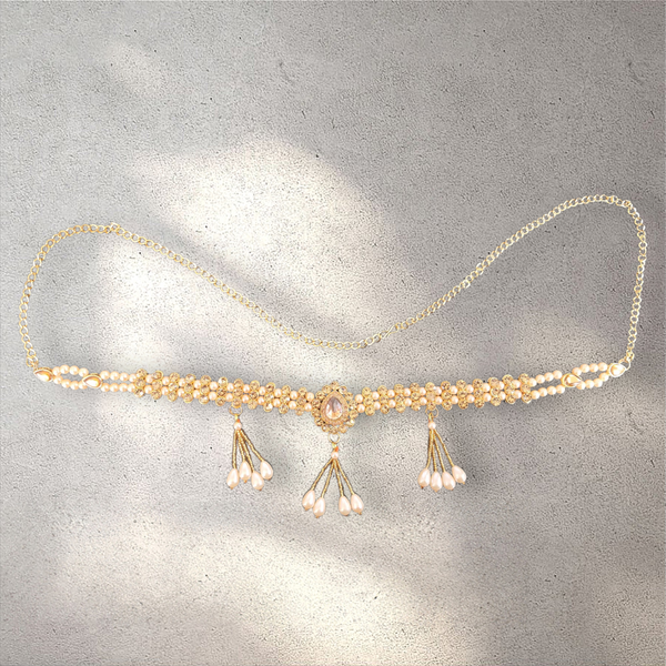 Double Line Pearl Sari Belt
