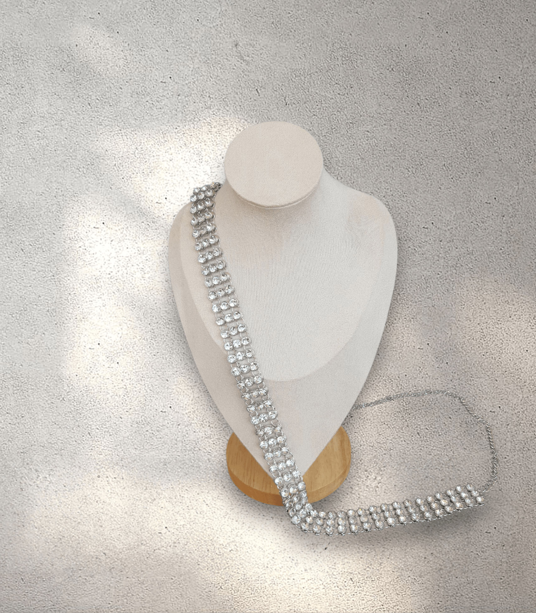 Triple Line Silver Sari Belt