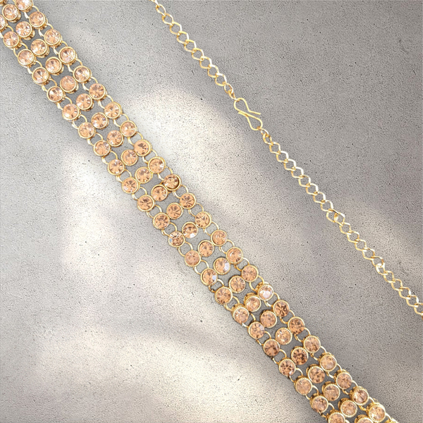 Triple Line Gold Sari Belt