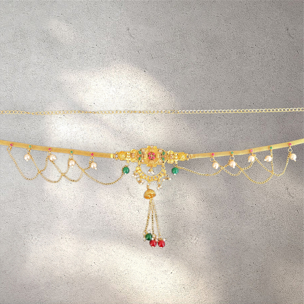 Antique Gold Saree Belt
