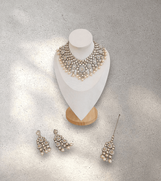 Bronze Gold Pearl Jewellry Set