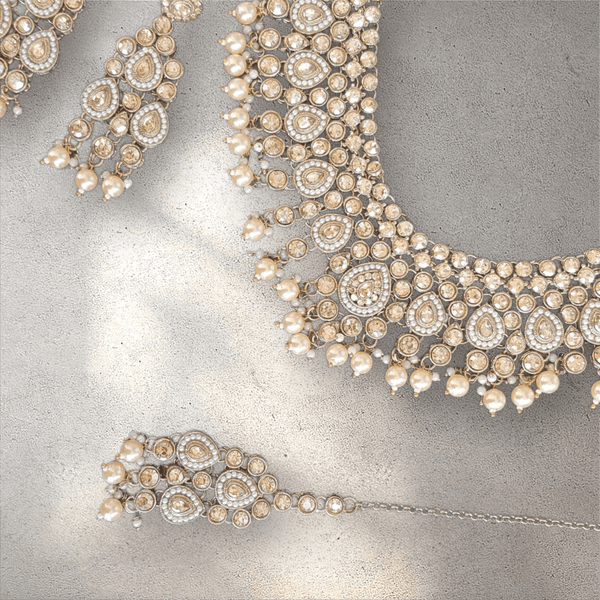 Bronze Gold Pearl Jewellry Set