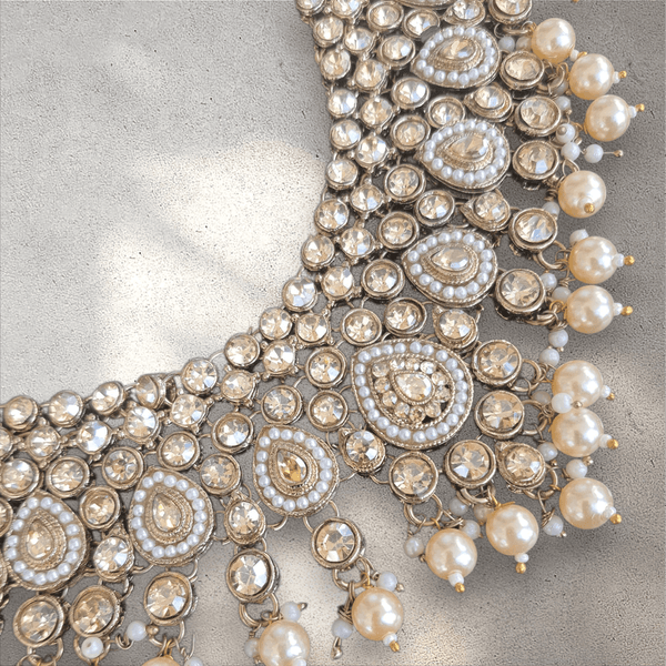 Bronze Gold Pearl Jewellry Set