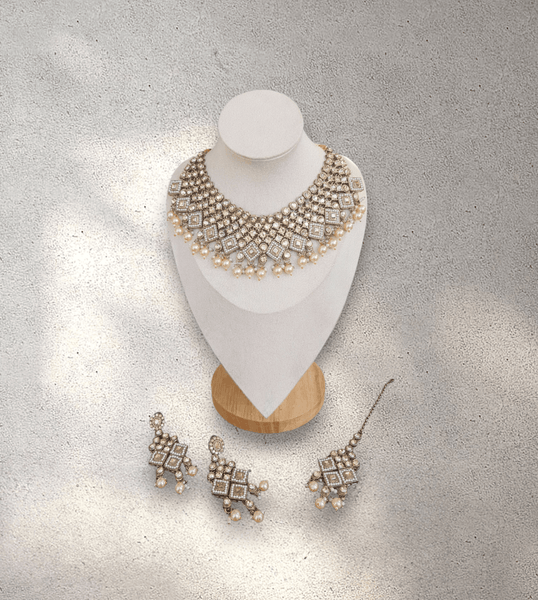 Bronze Gold Diamond Jewellry Set