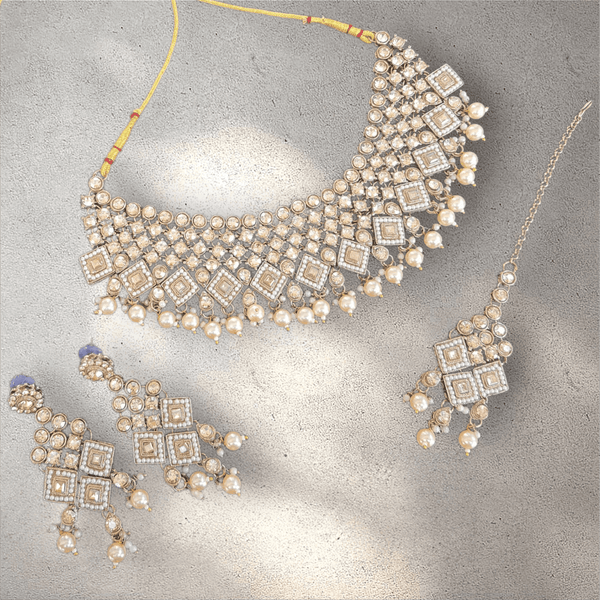 Bronze Gold Diamond Jewellry Set