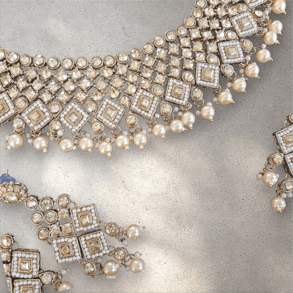 Bronze Gold Diamond Jewellry Set