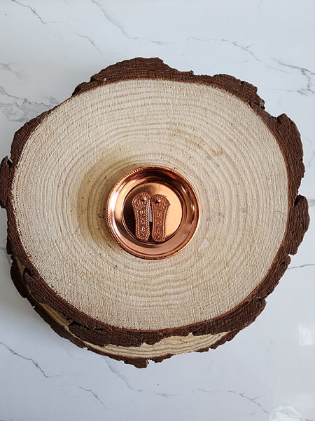 Copper Lakshmi Charan Plate