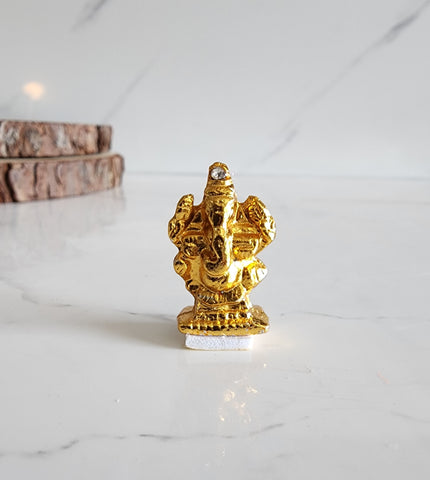 Small Gold Ganesha Murthi
