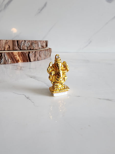Small Gold Ganesha Murthi