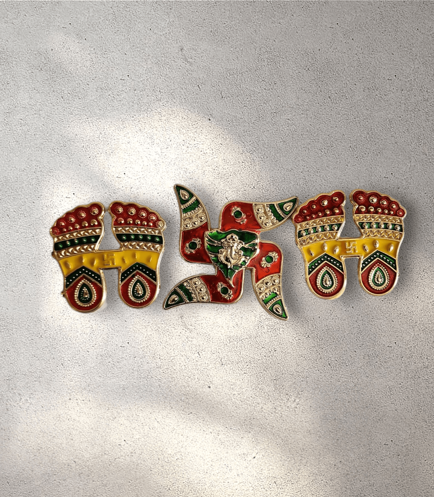 Lakshmi Charan Paduka & Swastik Sign