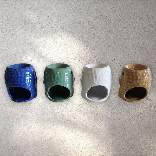 Buddha Head Ceramic Oil Burner