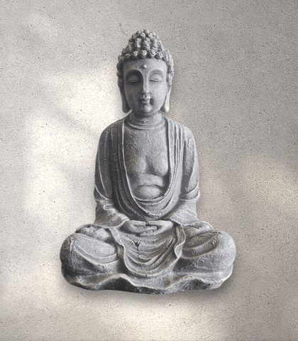 Meditating Grey Buddha Statue