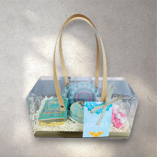 Light Blue Mandala Aura Diwali Gift Set