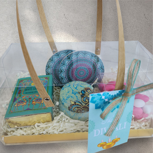 Light Blue Mandala Aura Diwali Gift Set