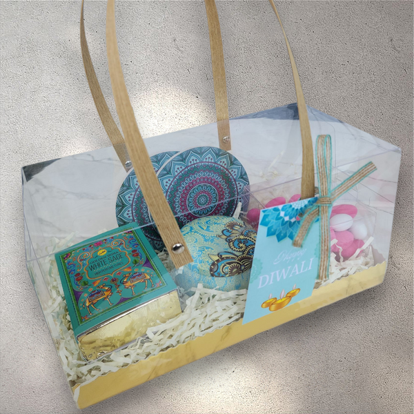 Light Blue Mandala Aura Diwali Gift Set