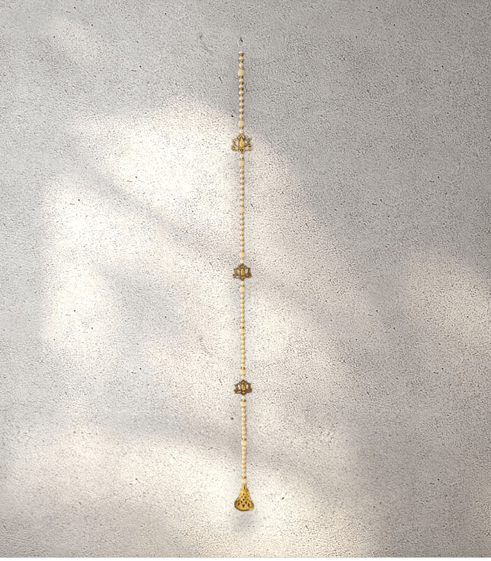 Gold Pearl Lotus Bell Garland