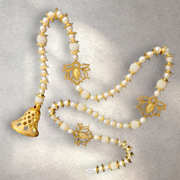 Gold Pearl Lotus Bell Garland