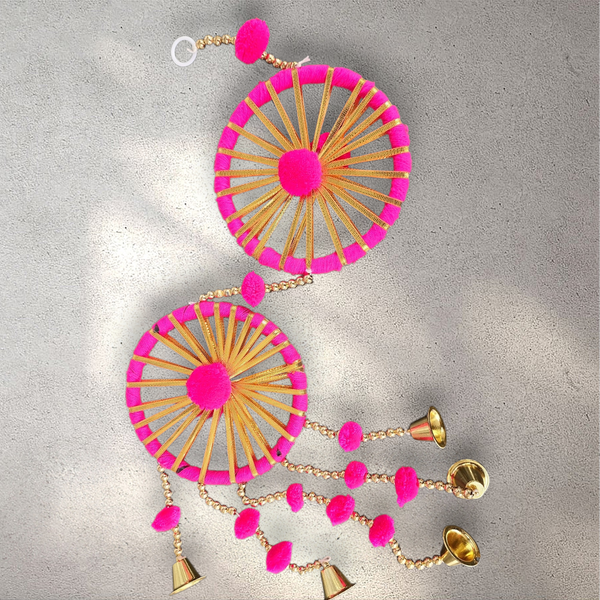 Decorative Pink Bell Garland