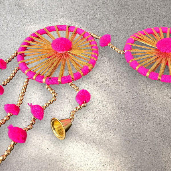 Decorative Pink Bell Garland