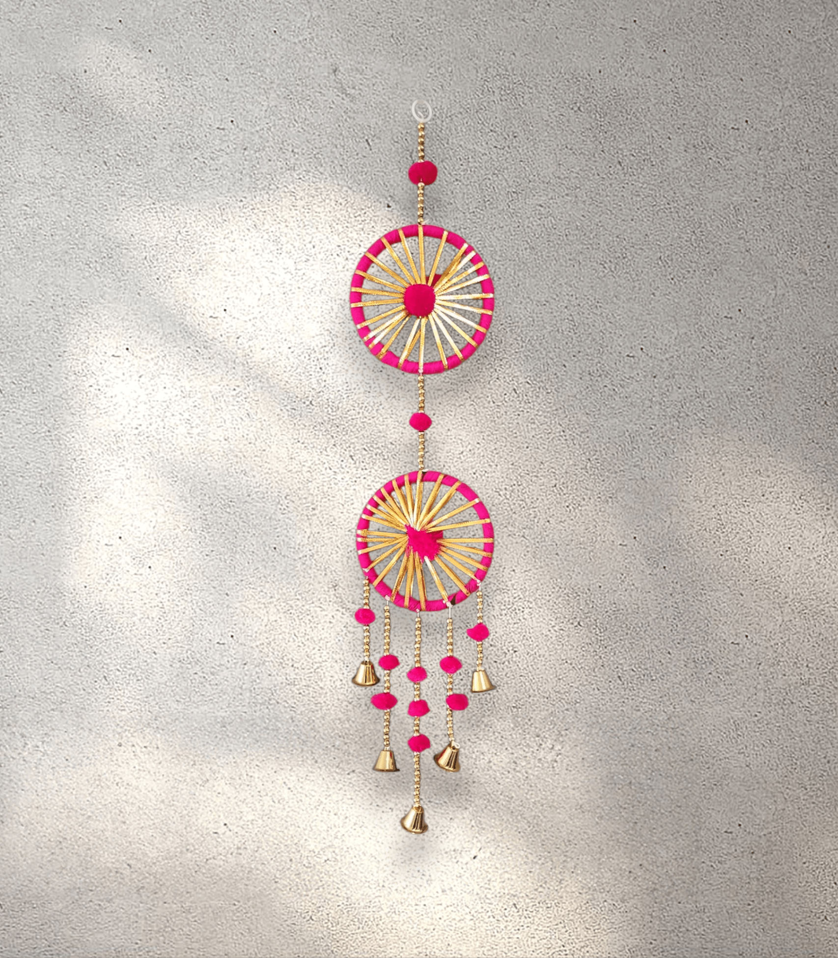 Decorative Pink Bell Garland