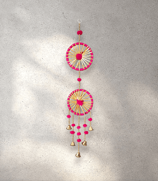 Decorative Pink Bell Garland