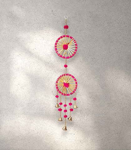 Decorative Pink Bell Garland