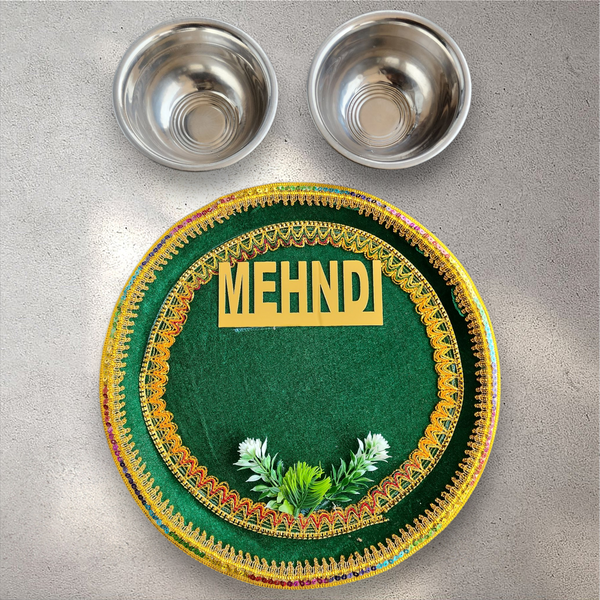 Mehndi Tray with Bowls