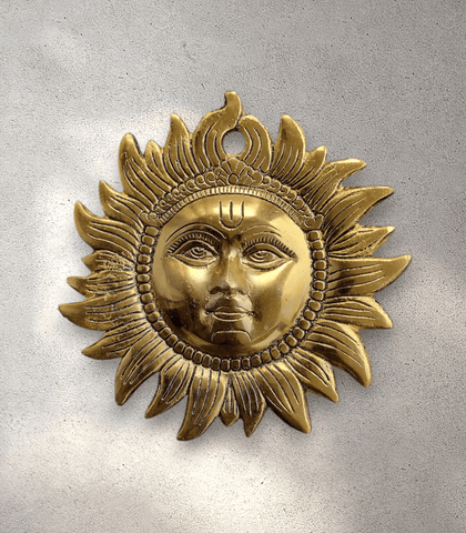 Brass Surya Sun God Hanging Ornament