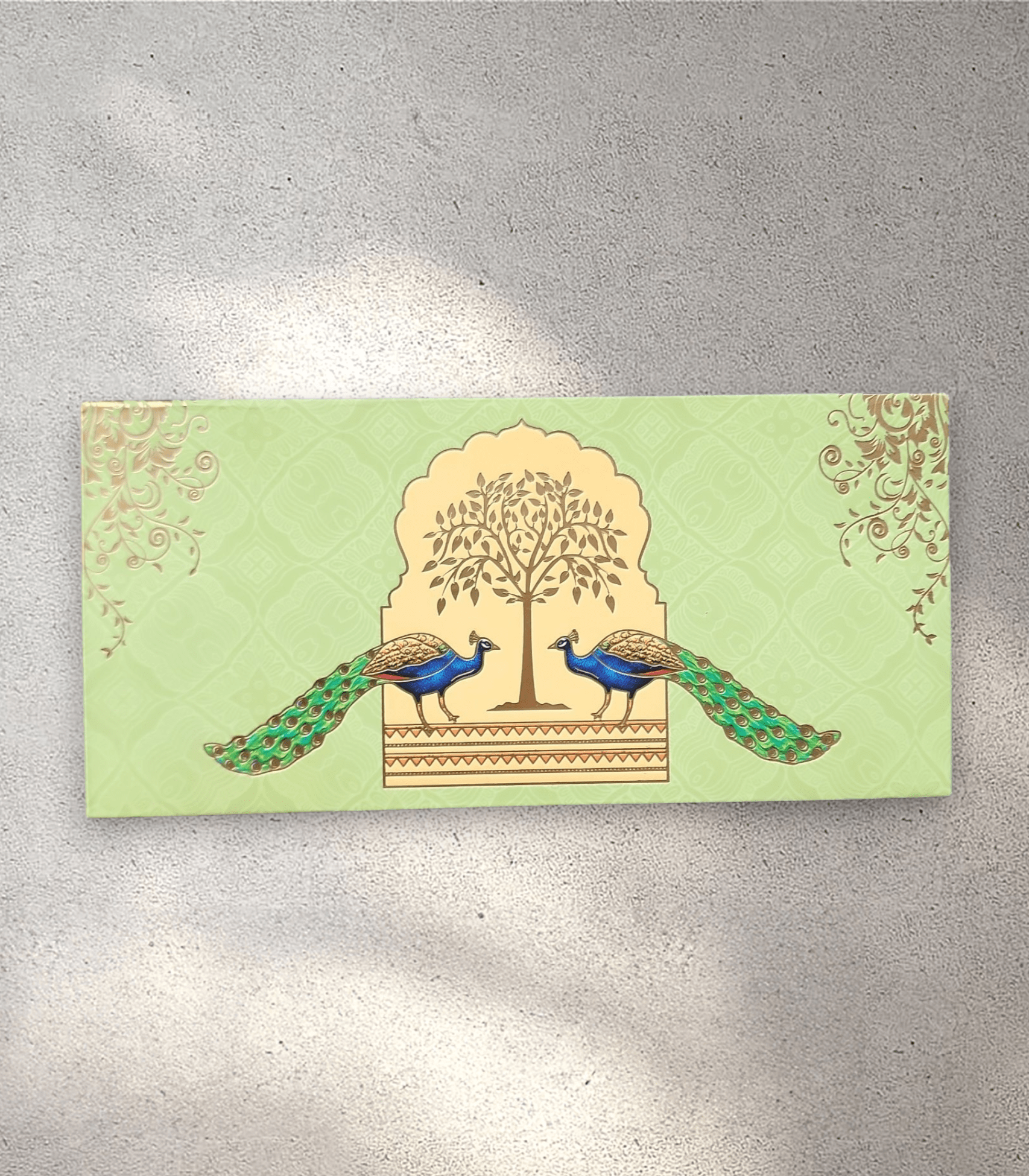 Green Peacock Envelope (Pack of 10)