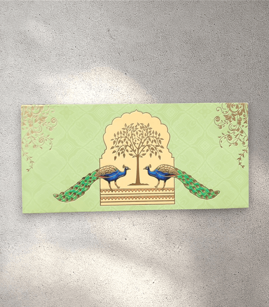 Green Peacock Envelope (Pack of 10)