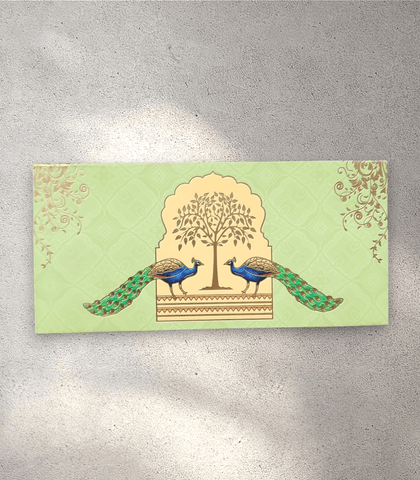 Green Peacock Envelope (Pack of 10)