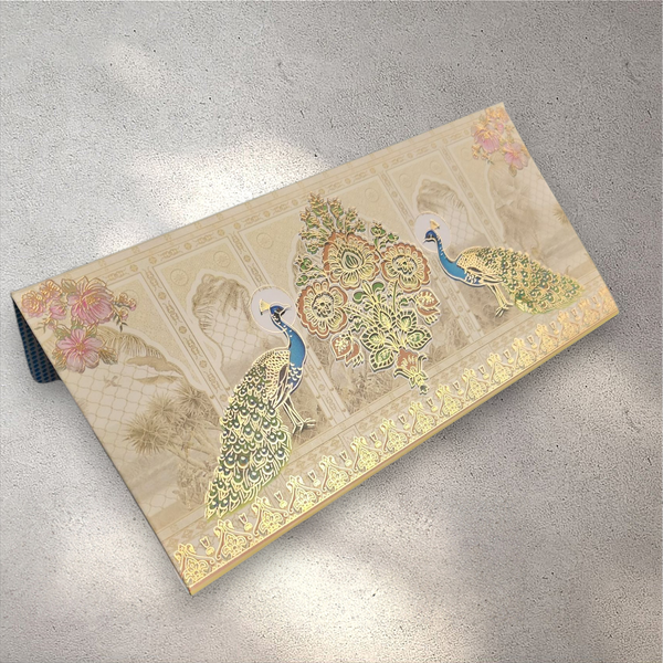 Cream White Peacock Envelope (Pack of 10)