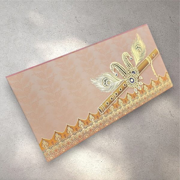 Flute Peacock Feather Envelope (Pack of 10)