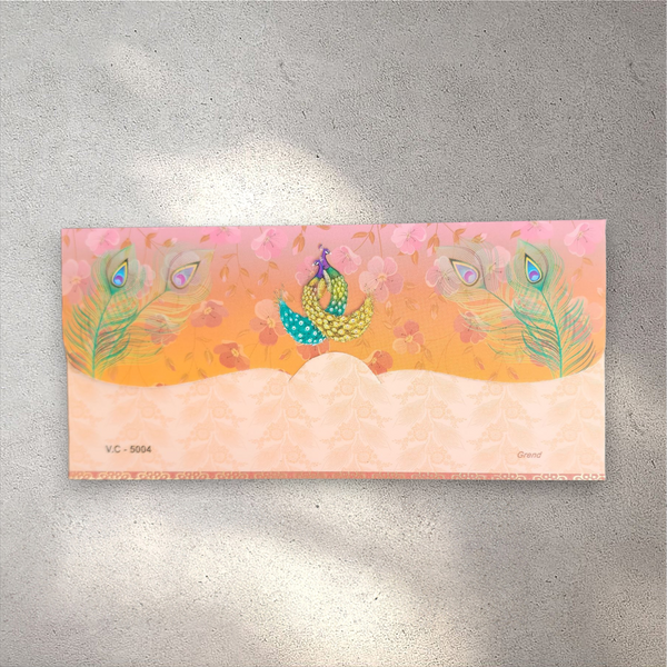Flute Peacock Feather Envelope (Pack of 10)