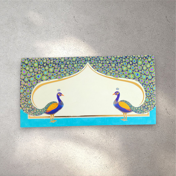 Blue Peacock 3D Envelope (Pack of 10)