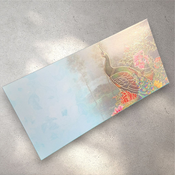 Blue Floral Peacock Envelope (Pack of 10)