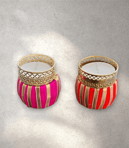 Diwali Tealight Holder with Candle