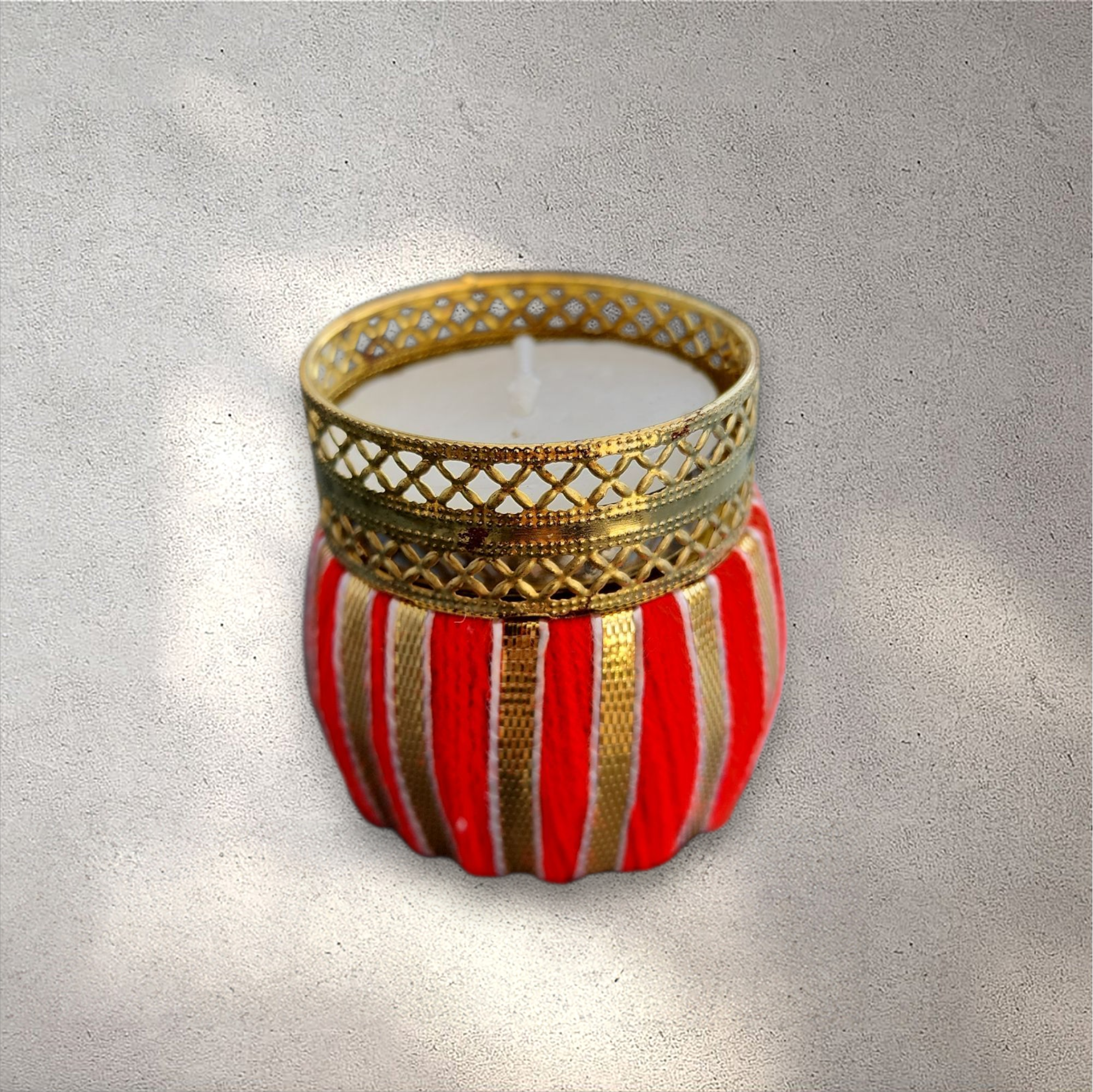 Diwali Tealight Holder with Candle