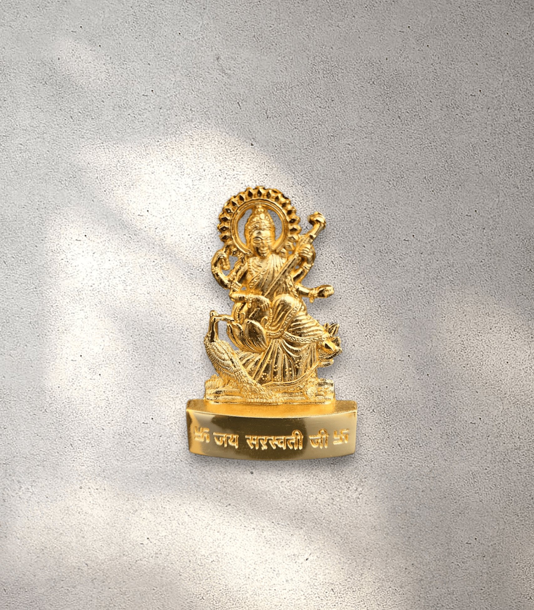 Small Metal Sariswati Mata Murthi
