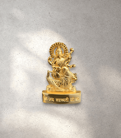 Small Metal Sariswati Mata Murthi