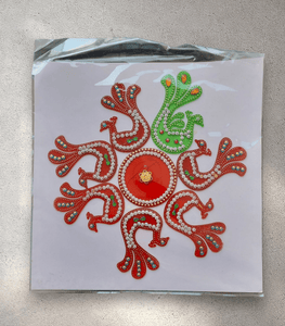 Large Peacock Perspex Rangoli Mat