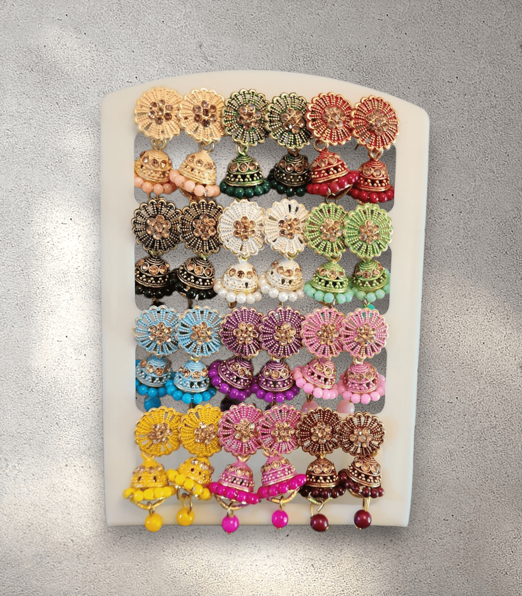 Jhumka Card (Set of 12) - Design 8