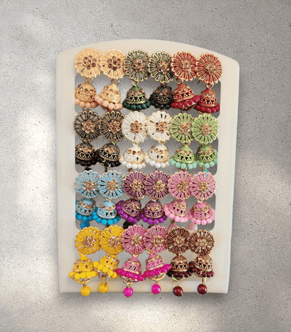 Jhumka Card (Set of 12) - Design 8